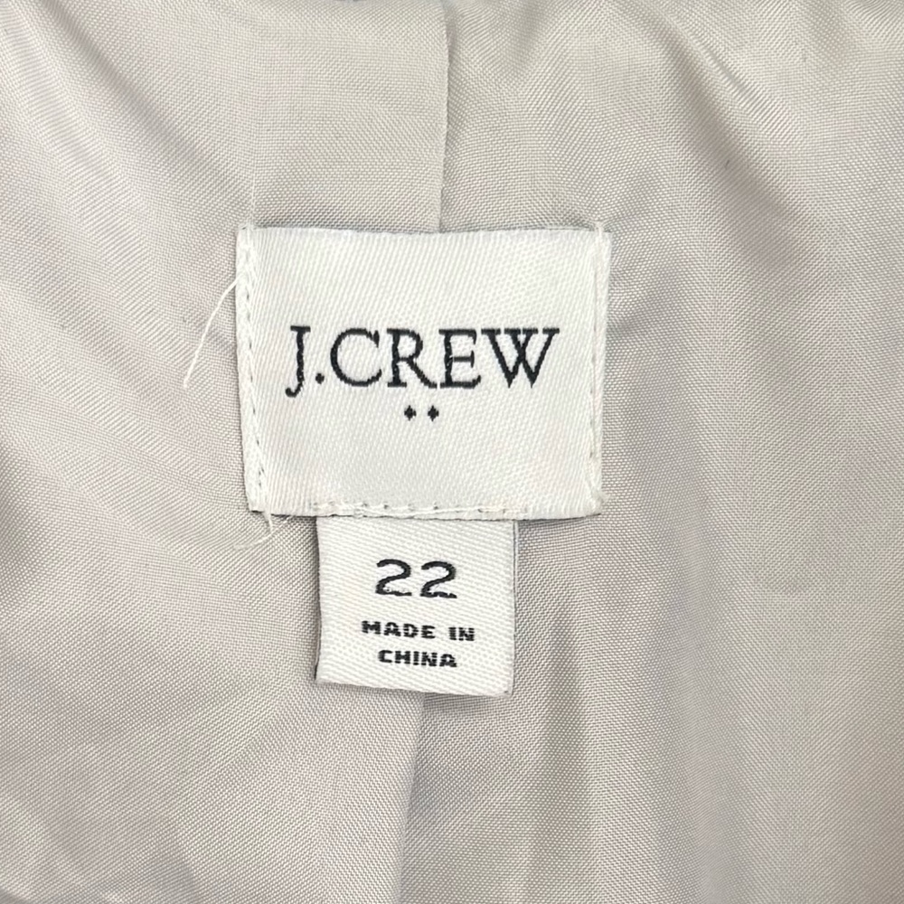 NWOT J.Crew Wool City Coat Gray Plus Size 22 Long Zip Up Neutral Winter Chic New - Picture 15 of 16